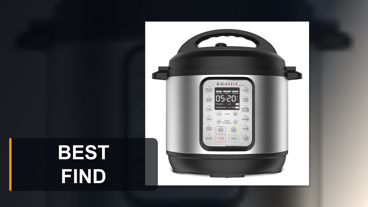 Instant Pot Duo Plus 9-in-1 Multicooker, Pressure Cooker, Slow Cook, Rice Maker, Steamer, Sauté, Yogurt, Warmer & Sterilizer, Includes App with Over 800 Recipes, Stainless Steel, 6 Quarts