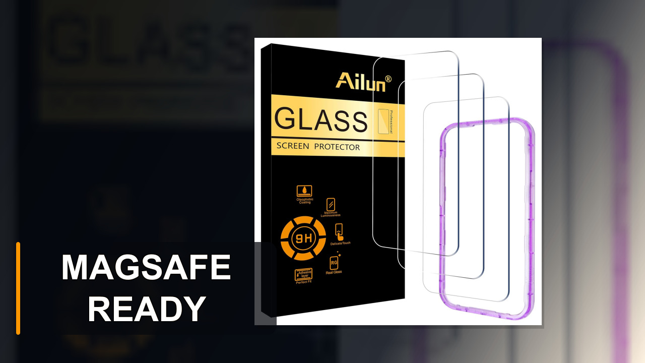 Ailun 3 Pack Screen Protector for iPhone 17 Pro Max [6.9 inch] with Installation Frame, Tempered Glass, Sensor Protection, Dynamic Island Compatible, Case Friendly