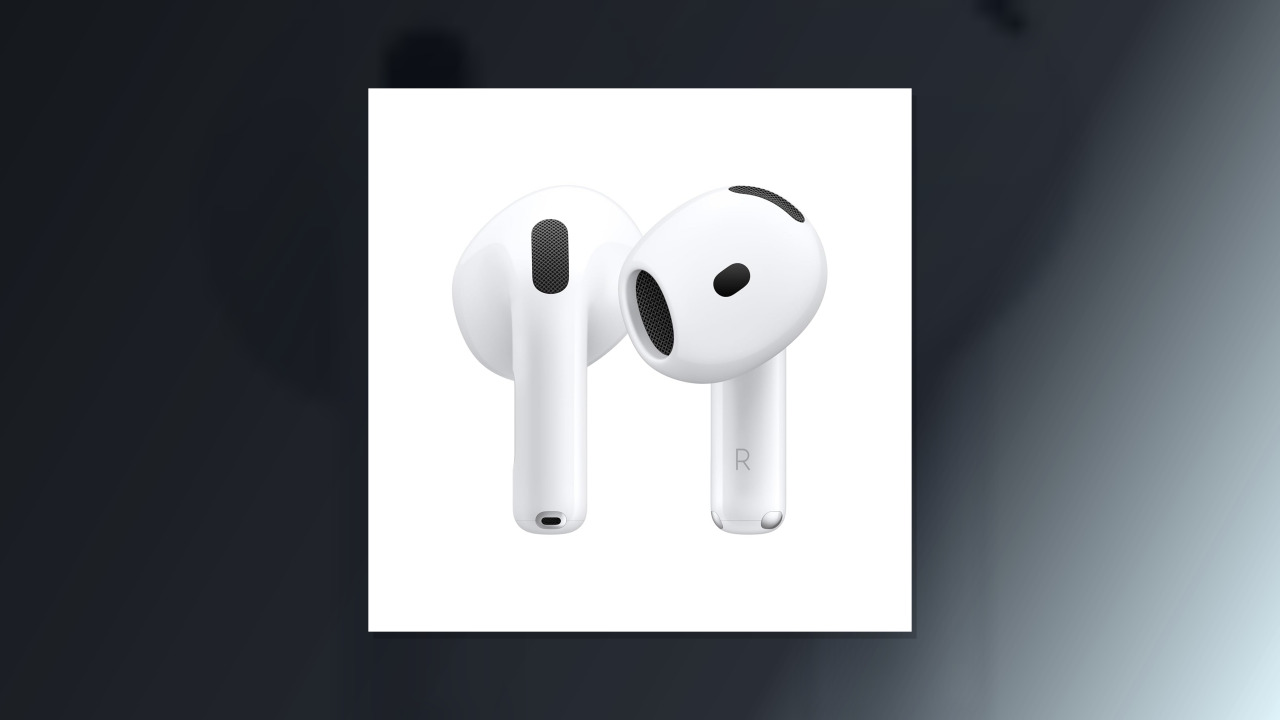 Apple AirPods 4 Wireless Earbuds, Bluetooth Headphones, Personalized Spatial Audio, Sweat and Water Resistant, USB-C Charging Case, H2 Chip, Up to 30 Hours of Battery Life, Effortless Setup for iPhone