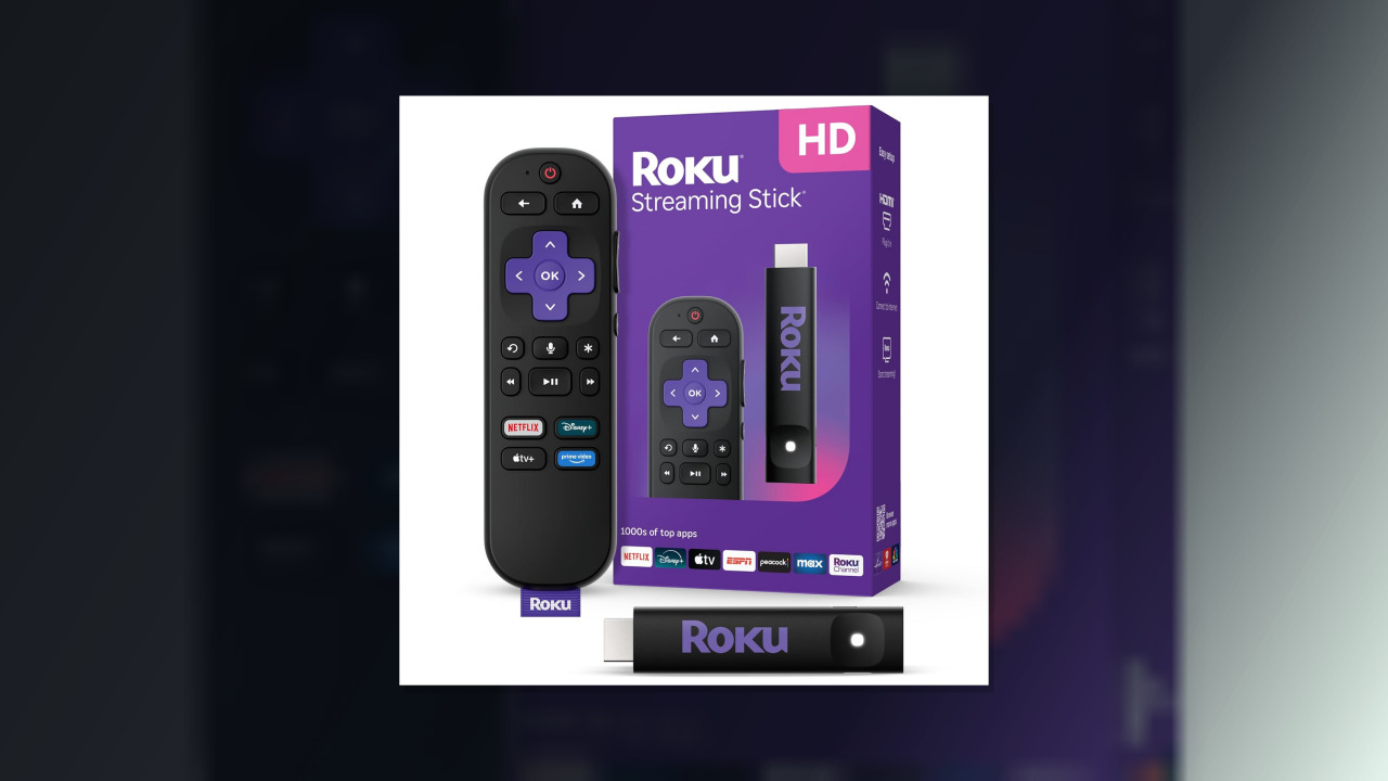 Roku Streaming Stick HD — HD Streaming Device for TV with Roku Voice Remote, Free & Live TV