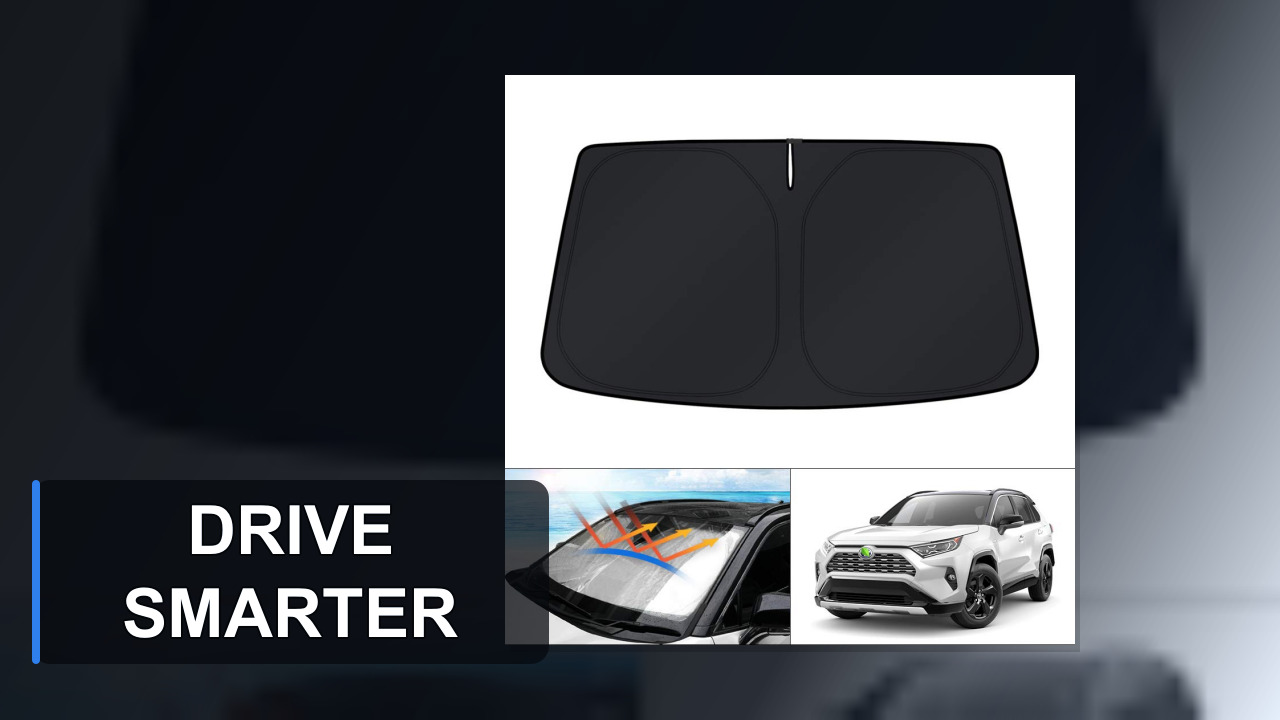 KUST Windshield Sun Shade for Toyota RAV4 2019-2022 2023 2024 2025 2026 Window Accessories Shade Sun Visor Cover Foldable Block UV Rays
